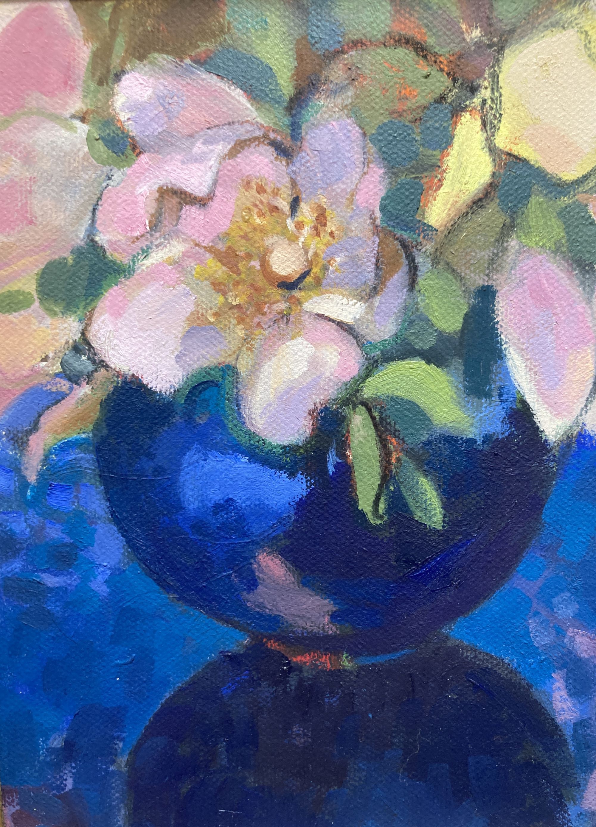 Sally Scott, oil on canvas, A Rose 2005, inscribed verso, 20 x 15cm